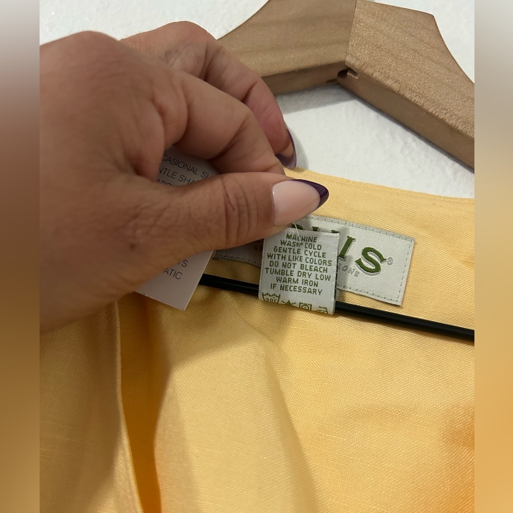 Orvis Vintage yellow button dress size 12 - Picture 8 of 8